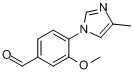 CAS:870837-18-6_3-甲氧基-4-(4-甲基-1H-咪唑-1-基)苯甲醛的分子结构