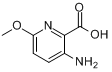 CAS:870971-19-0_3-氨基-6-甲氧基吡啶-2-羧酸的分子结构