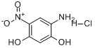 CAS:883566-55-0_4-氨基-6-硝基间苯二酚盐酸盐的分子结构