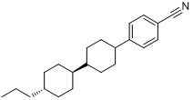 CAS:88639-41-2_4-[反-4-(反-4-丙基环己基)环己基]苄腈的分子结构