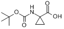 CAS:88950-64-5_Boc-1-氨基环丙基甲酸的分子结构