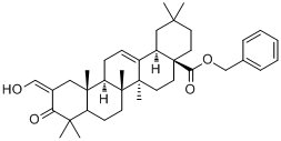 CAS:892869-59-9_(2Z)-2-(羟基亚甲基)-3-氧代齐墩果-12-烯-28-酸苯甲酯的分子结构