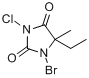 CAS:89415-46-3_1-溴-3-氯-5-甲基-5-乙基海因的分子结构
