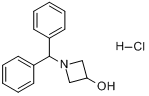 CAS:90604-02-7_1-二苯甲基-3-羟基氮杂环丁烷盐酸盐的分子结构