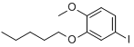 CAS:909119-73-9_4-碘-1-甲氧基-2-(正戊氧基)苯的分子结构