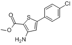 CAS:91076-93-6_3-氨基-5-(4-氯苯基)噻吩-2-羧酸甲酯的分子结构