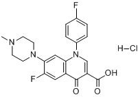 CAS:91296-86-5_盐酸二氟沙星的分子结构