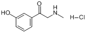 CAS:94240-17-2_1-(3-羟基苯基)-2-(甲氨基)乙酮盐酸盐的分子结构