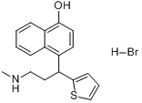 CAS:949096-01-9_4-[3-(甲氨基)-1-(2 -噻吩)丙基]-1-萘酚氢溴酸的分子结构
