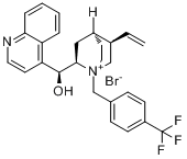 CAS:95088-20-3_N-(4-三氟甲基苄基)辛可宁溴化物的分子结构