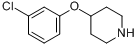 CAS:97840-40-9_4-3-氯苯氧基哌啶的分子结构