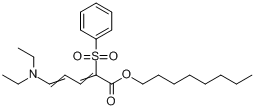 CAS:98835-90-6_5-N,N-二乙基氨基-2-苯基磺酰基-2,4-戊二烯酸辛酯的分子结构