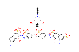 CAS:83783-96-4_5-氨基-3-[[4-[4-[2-[(7-氨基-1-羟基-3-磺-2-萘基)偶氮]-2-磺苯基]乙烯基]-3-磺苯基]偶氮]-4-羟基-2,7-萘二的分子结构