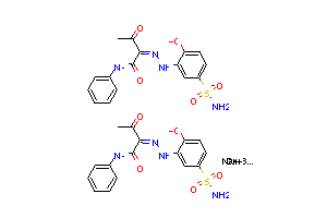 CAS:83804-15-3_二[2-[[2-羟基-5-氨磺酰苯基]偶氮]-3-氧代-N-苯基丁酰胺]合铬酸钠的分子结构