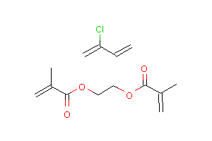 CAS:26655-06-1_2-甲基丙烯酸-1,2-亚乙(基)酯与2-氯-1,3-丁二烯的聚合物的分子结构