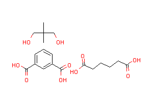 CAS:26141-00-4_1,3-苯二羧酸与2,2-二甲基-1,3-丙二醇和己二酸的聚合物的分子结构