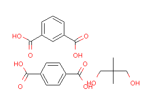 CAS:25214-38-4_1,3-苯二羧酸与1,4-苯二羧酸和2,2-二甲基-1,3-丙二醇的聚合物的分子结构