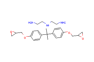 CAS:68411-71-2_N-(2-氨乙基)-1,2-乙二胺与双酚A-缩水甘油酯醚均聚物的反应产物的分子结构