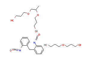 CAS:68092-58-0_二苯甲烷二异氰酸酯和聚醚多元醇的聚氨基甲酸乙酯的预聚体的分子结构