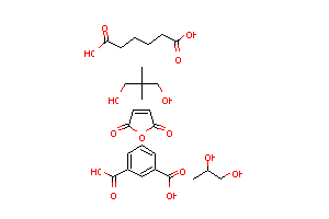 CAS:67599-39-7_顺丁烯二酐与间苯二酸、己二酸、新戊基二醇和1,2-丙二醇的聚合物的分子结构