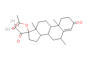CAS:162462-69-3_D3-甲羟孕酮的分子结构