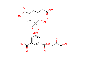CAS:26282-28-0_1,3-苯二羧酸与2-乙基-2-(羟甲基)-1,3-丙二醇、己二酸和1,2-丙二醇的聚合物的分子结构