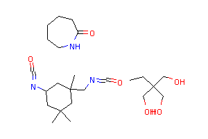 CAS:68610-70-8_己内酰胺封端的[2-乙基-2-(羟甲基)-1,3-丙二醇与5-异氰酸根合-1-(异氧酸根合甲基)-1,3,3-三甲基环己烷]的聚的分子结构