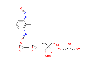CAS:37367-41-2_1,2,3-丙三醇、1,3-二异氰酸根合甲苯、2-乙基-2-(羟甲基)-1,3-丙二醇、甲基环氧乙烷和环氧乙烷的聚合物的分子结构