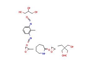 CAS:70892-40-9_己内酰胺封端的[1,2,3-丙三醇、1,3-二异氰酸根合甲苯、2-乙基-2-(羟甲基)-1,3-丙二醇、甲基环氧乙烷和环氧?的分子结构