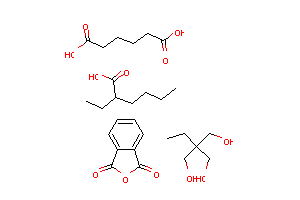 CAS:67815-82-1_己二酸与2-乙基己酸、2-乙基-2-(羟甲基)-1,3-丙二醇和1,3-异苯基呋喃二酮的聚合物的分子结构