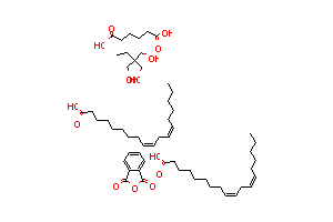 CAS:68227-93-0_己二酸与2-乙基-2-(羟甲基)-1,3-丙二醇、1,3-异苯并呋喃二酮和(Z,Z)-9,12-十八碳二烯酸二聚物的聚合物的分子结构
