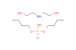 CAS:4318-03-0_磷酸二丁酯与2,2'-亚胺双乙醇化合物的分子结构