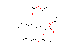 CAS:67828-12-0_乙酸乙烯酯与支叔癸酸乙烯酯和丙烯酸丁酯的聚合物的分子结构