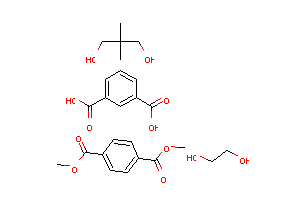 CAS:35176-78-4_1,3-苯二羧酸与1,4-苯二羧酸二甲酯、2,2-二甲基-1,3-丙二醇和1,2-乙二醇的聚合物的分子结构