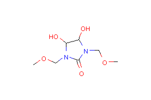 CAS:68411-81-4_甲基化-4,5-二羟基-1,3-二(羟甲基)-2-咪唑啉酮的分子结构