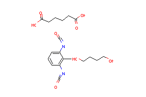 CAS:9068-94-4_己二酸与1,4-丁二醇和1,3-二异氰酸根合甲苯的聚合物的分子结构
