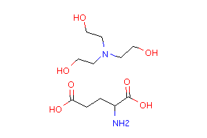 CAS:68187-29-1_N-椰子酰-L-谷氨酸衍生物与三乙醇胺盐的化合物的分子结构