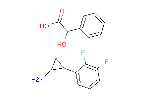 CAS:376608-71-8_(1R,2R)-2-(3,4-DIFLUOROPHENYL)CYCLOPROPANAMINE(S)-(CARBOXYLATO(PHENYL)METHYL)HOLMIUMķӽṹ
