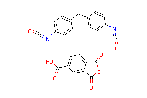 CAS:25053-57-0_三苯六甲酸酐与1,1'-亚甲基双(4-异氰酸酯苯)的共聚物的分子结构