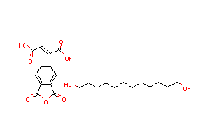 CAS:68784-89-4_(E)-2-丁烯二酸与1,3-异苯并呋喃二酮和三环癸二甲醇的聚合物的分子结构